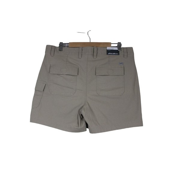 Eddie Bauer women's slightly curvy high‎ rise khaki canvas utility shorts 16 - Picture 2 of 14